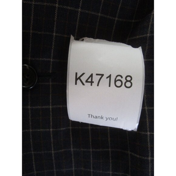 VINTAGE J Crew Sport Coat 42 Linen Blazer Jacket Plaid 90s USA Preppy * - Picture 13 of 13